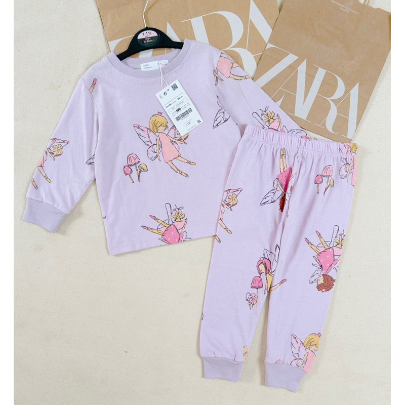 Set 2 bộ cotton cho bé gái in hình siêu xinh cho bé gái size từ 10-22 cân