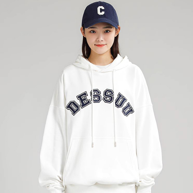 Áo Hoodie  Dessuu nỉ chân cua hình thêu Dessuu to bản 4 màu