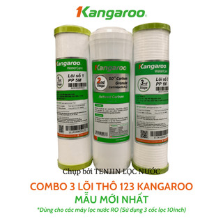 Combo 3 Lõi Lọc Thô Số 123 KANGAROO Chính Hãng Date Mới Dành Cho Máy Lọc Nước RO