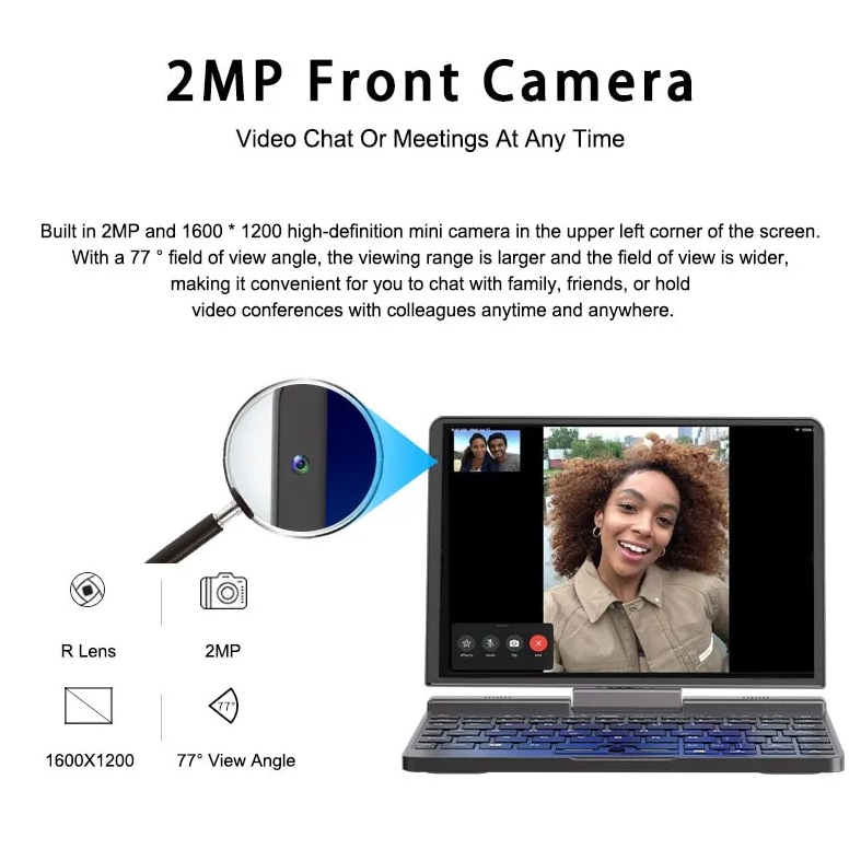 Crelander P8 Pocket mini chiếc laptop mini màn hình 8 inch sử dụng Chip thế hệ 12 intel N100