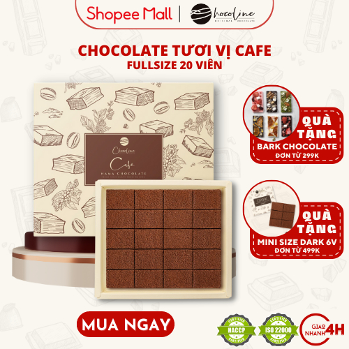 Socola Tươi Chocoline Vị Cà Phê - Hộp 20 Viên