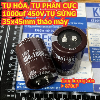 TỤ HÓA TỤ PHÂN CỰC 1000uf 450V TỤ SỪNG chân ngắn 30x50mm 30x45mm 35x45mm kde1837