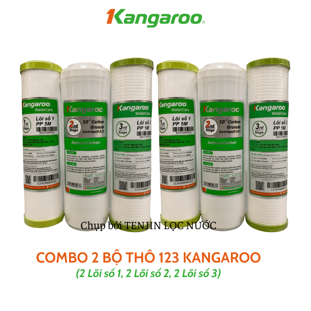 Combo 2 Bộ Lọc Thô Số 1-2-3 KANGAROO Chính Hãng