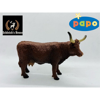 Mô hình động vật , đồ chơi con vật Papo chính hãng Bò Salers cái 51042 - Schleich House