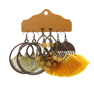 Set 3 đôi bông tai phong cách boho