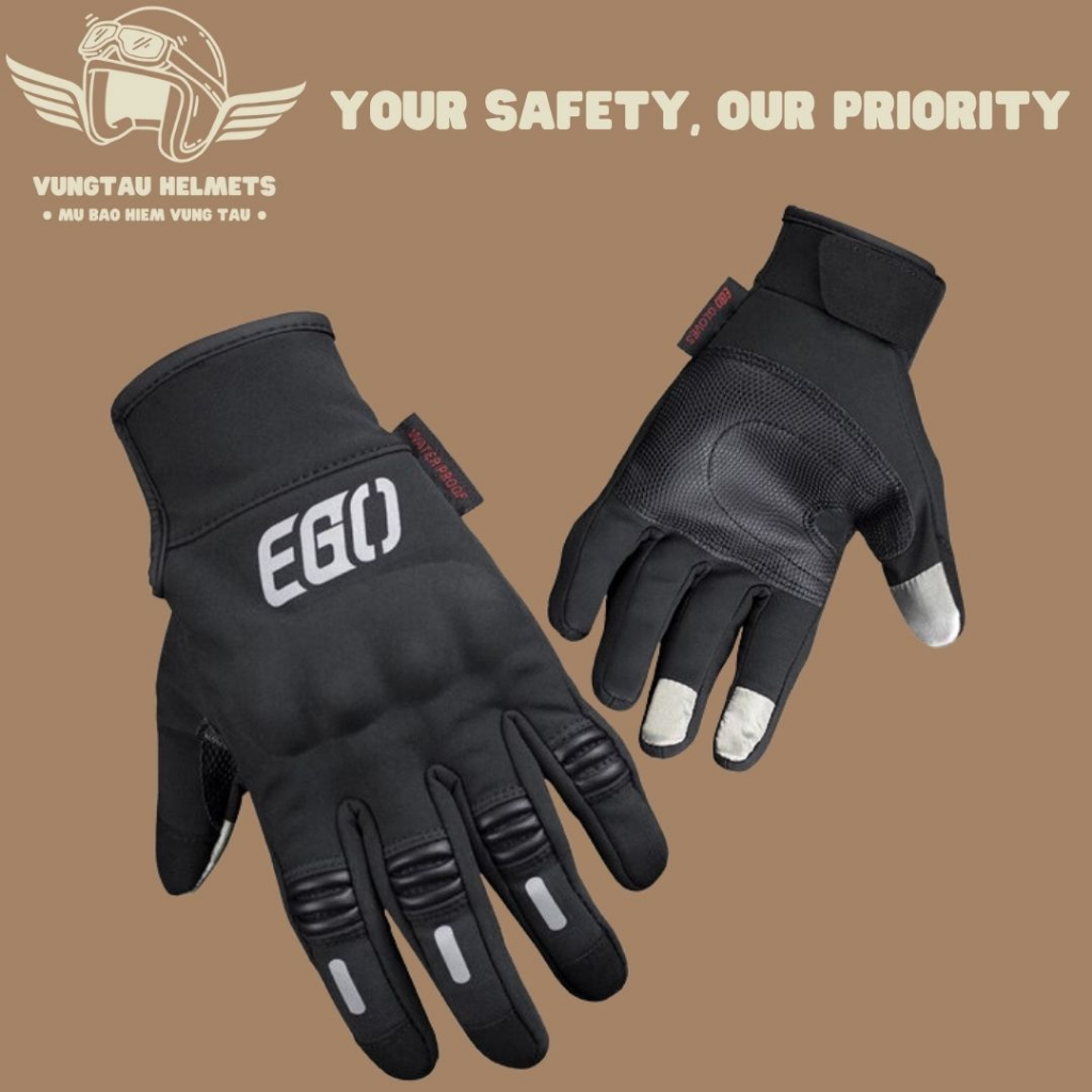Găng tay chống nước EGO G3 - Chống thấm, đi mưa cực tốt - VungTau Helmets - Nón bảo hiểm chính hãng Vũng Tàu