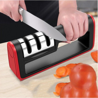 Dụng Cụ Mài Dao Kéo 3 Rãnh Cầm Tay Chất Liệu Thép Không Rỉ, Máy Mài Dao Đa Năng Siêu Bén Tiện Lợi