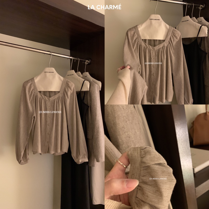 Áo sơ mi Linen cổ U 70090 IMISS LINENE