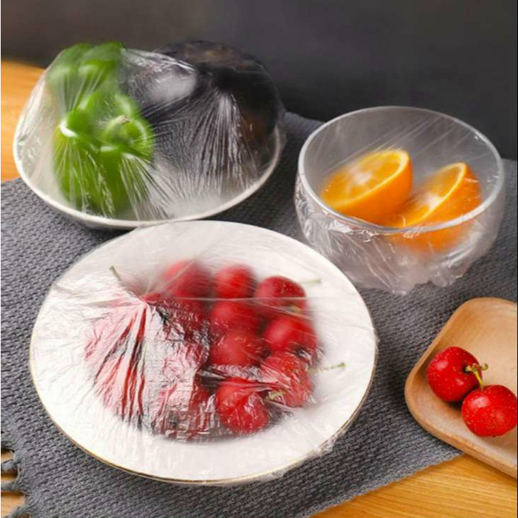 Màng bọc thực phẩm JIASHI có chun co giãn, túi đựng bao gồm 80 màng bọc thực phẩm chắc chắn MBT01