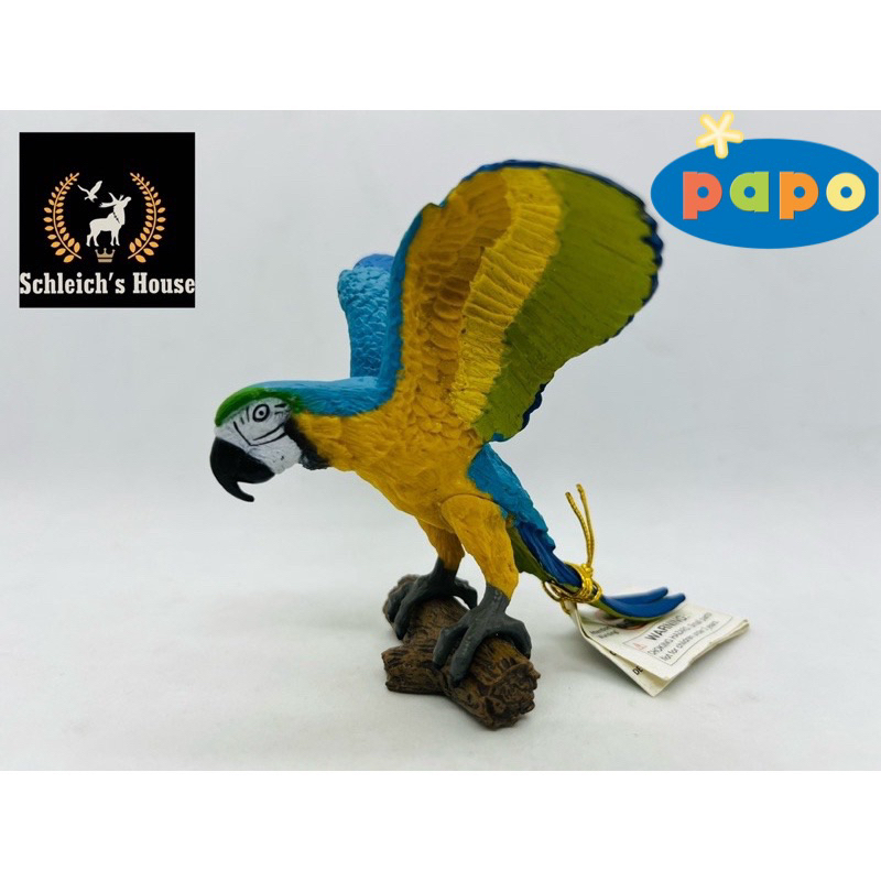 Mô hình động vật , đồ chơi con vật Papo chính hãng chim Vẹt Macaw 50235 - Schleich House