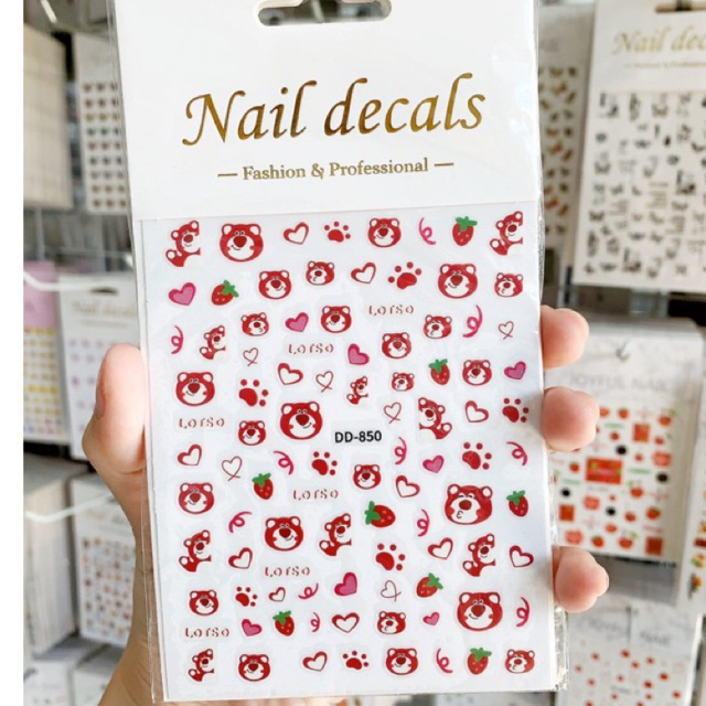 Sticker gấu panda, gấu dâu