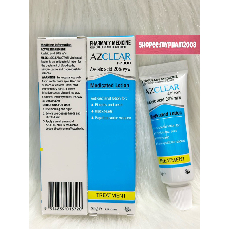 KEM GIẢM MỤN,MỜ THÂM AZCLEAR 20% AZELAIC ACID 25g.