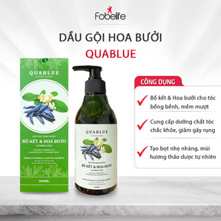 Dầu Gội Thảo Dược Quablue Fobe Tinh Chất Bồ Kết và Hoa Bưởi Kích Thích Mọc Tóc Chai 300ml