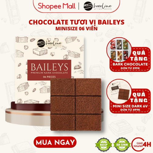 Socola Tươi Chocoline Kem Sữa Baileys - Hộp Mini 6 Viên