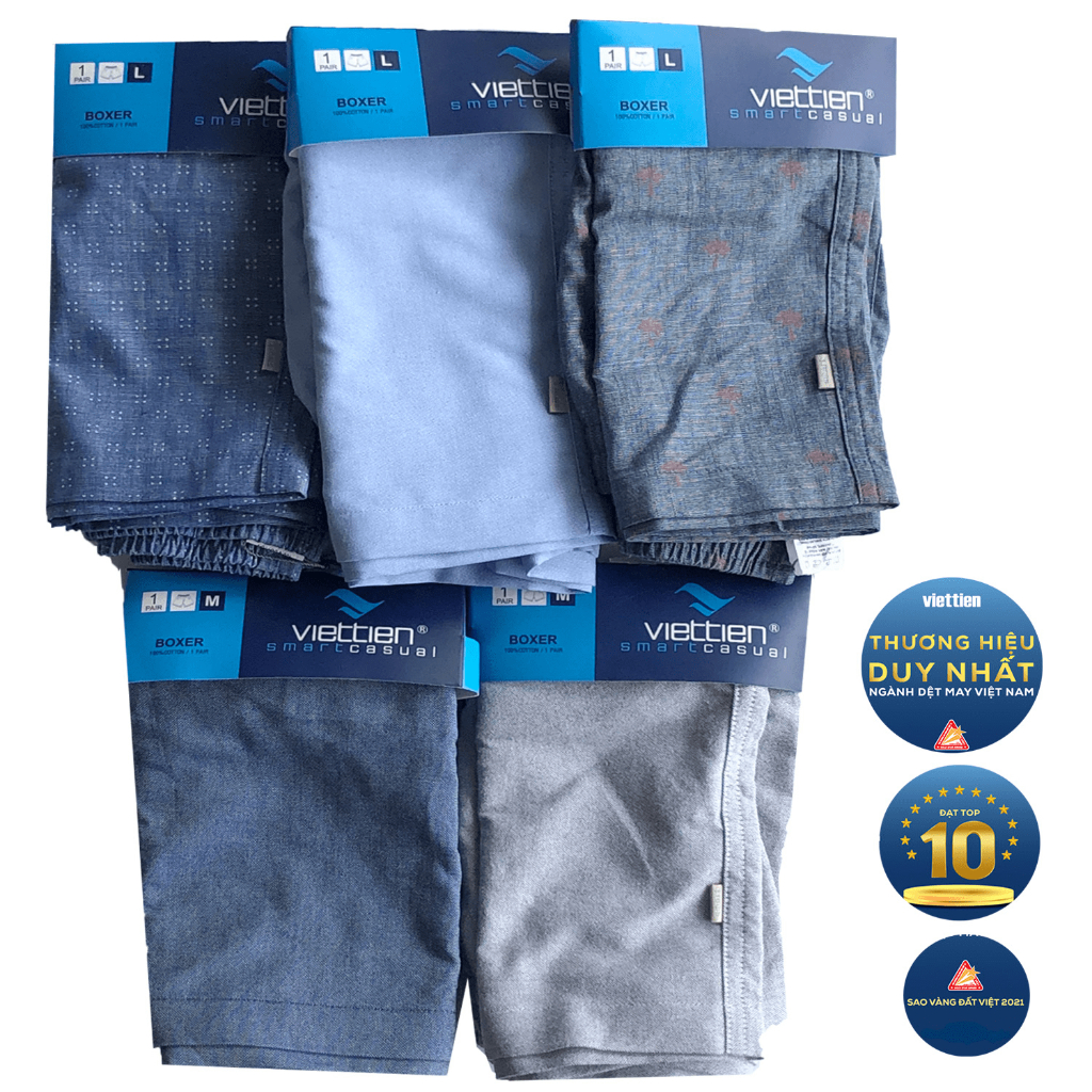 Quần đùi nam Việt Tiến chất liệu 100% cotton siêu thoáng mát quần mặc nhà hoặc đi du lịch VT115 - giao màu ngẫu nhiên
