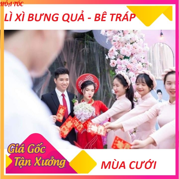 Lì xì chữ hỷ hình trái tim dùng trong đám cưới ăn hỏi loại cao cấp