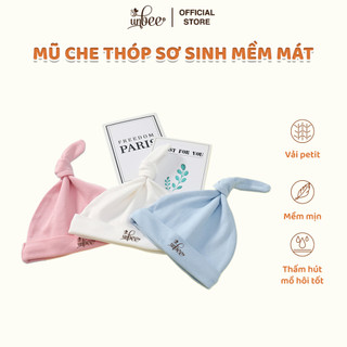 Mũ che thóp cho bé sơ sinh Unbee vải Petit sợi tự nhiên Hàn Quốc, mềm mại, thấm hút mồ hôi, an toàn cho da bé - MS001