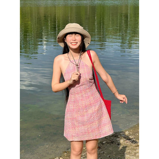 Đầm cổ yếm thắt nơ hở lưng, Đầm mini 2 dây cổ yếm hở lưng | Donna Dress | Secodee