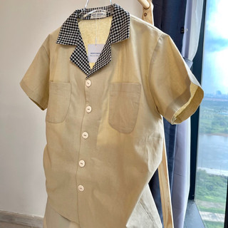 Áo sơ mi linen cổ ve