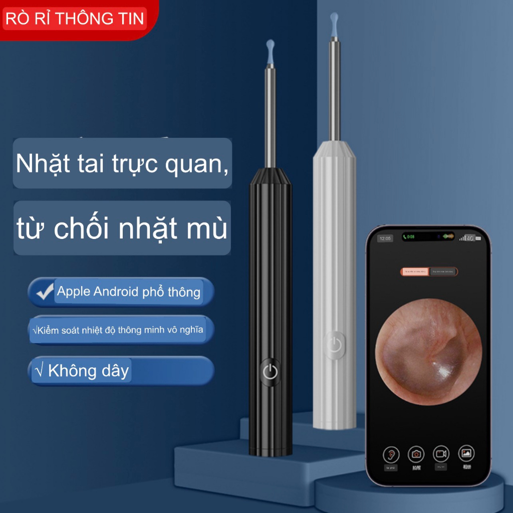 Máy Lấy Ráy Tai Thông minh - Máy Lấy Ráy Tai Có Camera - Máy Nội Soi Tai Hàng Cao Cấp An Toàn Cho Gia Đình