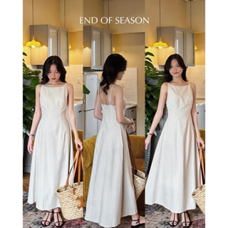 ĐẦM LINEN CỔ YẾM CHIẾT EO VIBES_DA785