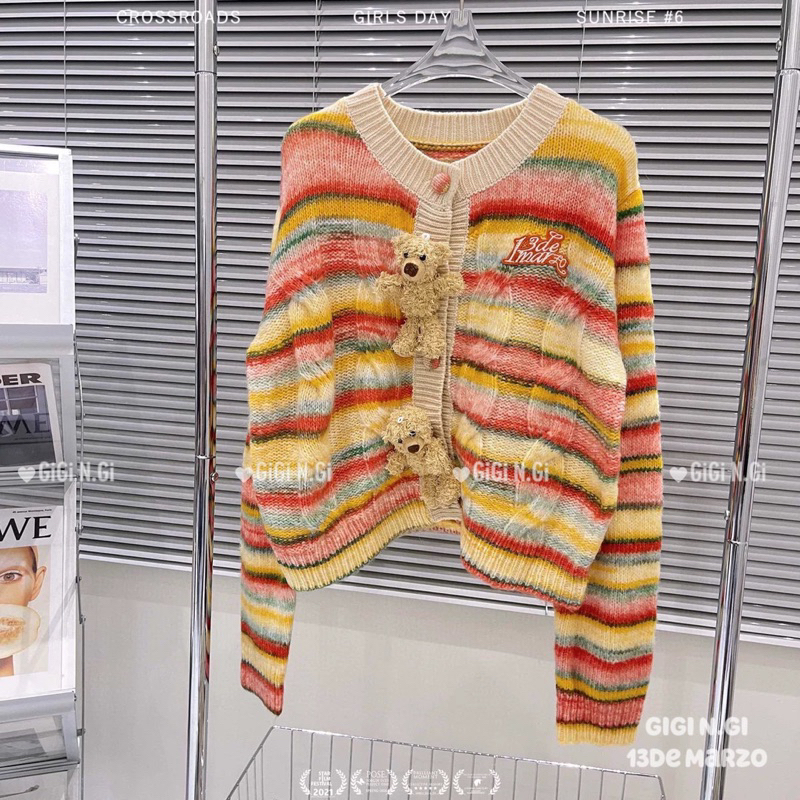 Áo len cadigan 13DE thổ cẩm