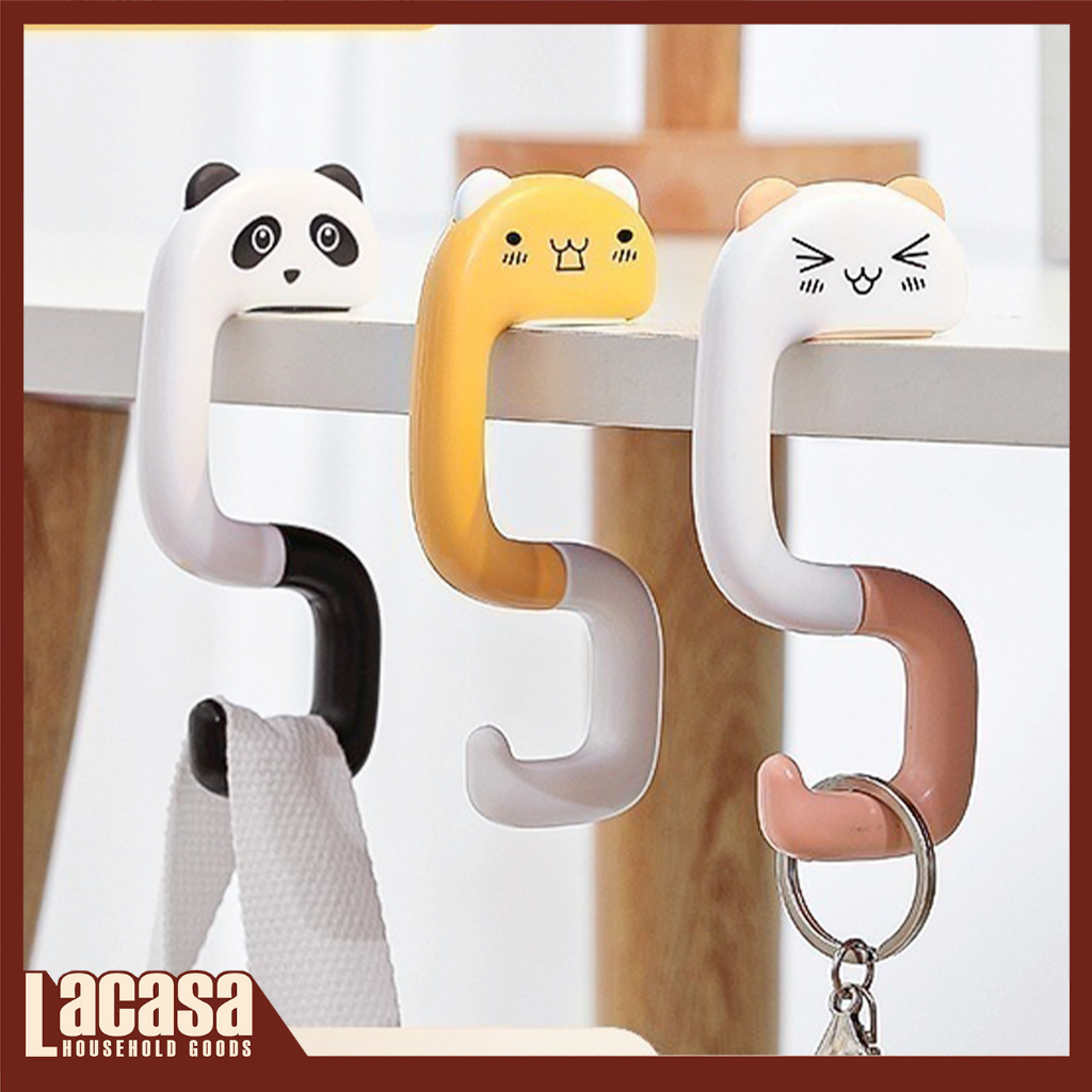 Móc treo balo túi xách di động hình thú / Portable Plastic Bag Animal Hook