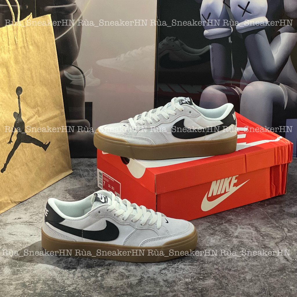 Giày Thể Thao Nikee Sb Pogo White Black Gum SB Đế Đục Xám Mới 2023