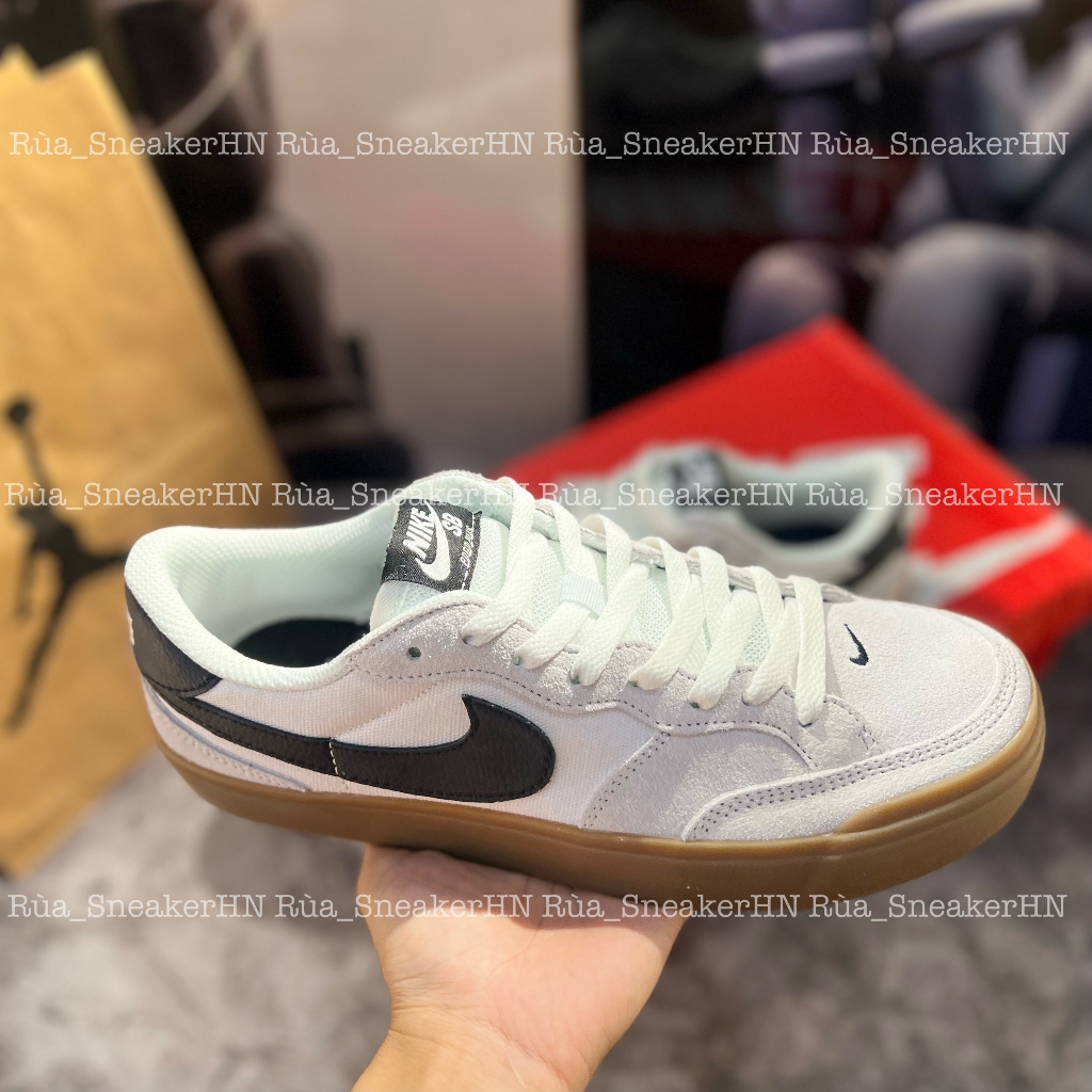 Giày Thể Thao Nikee Sb Pogo White Black Gum SB Đế Đục Xám Mới 2023