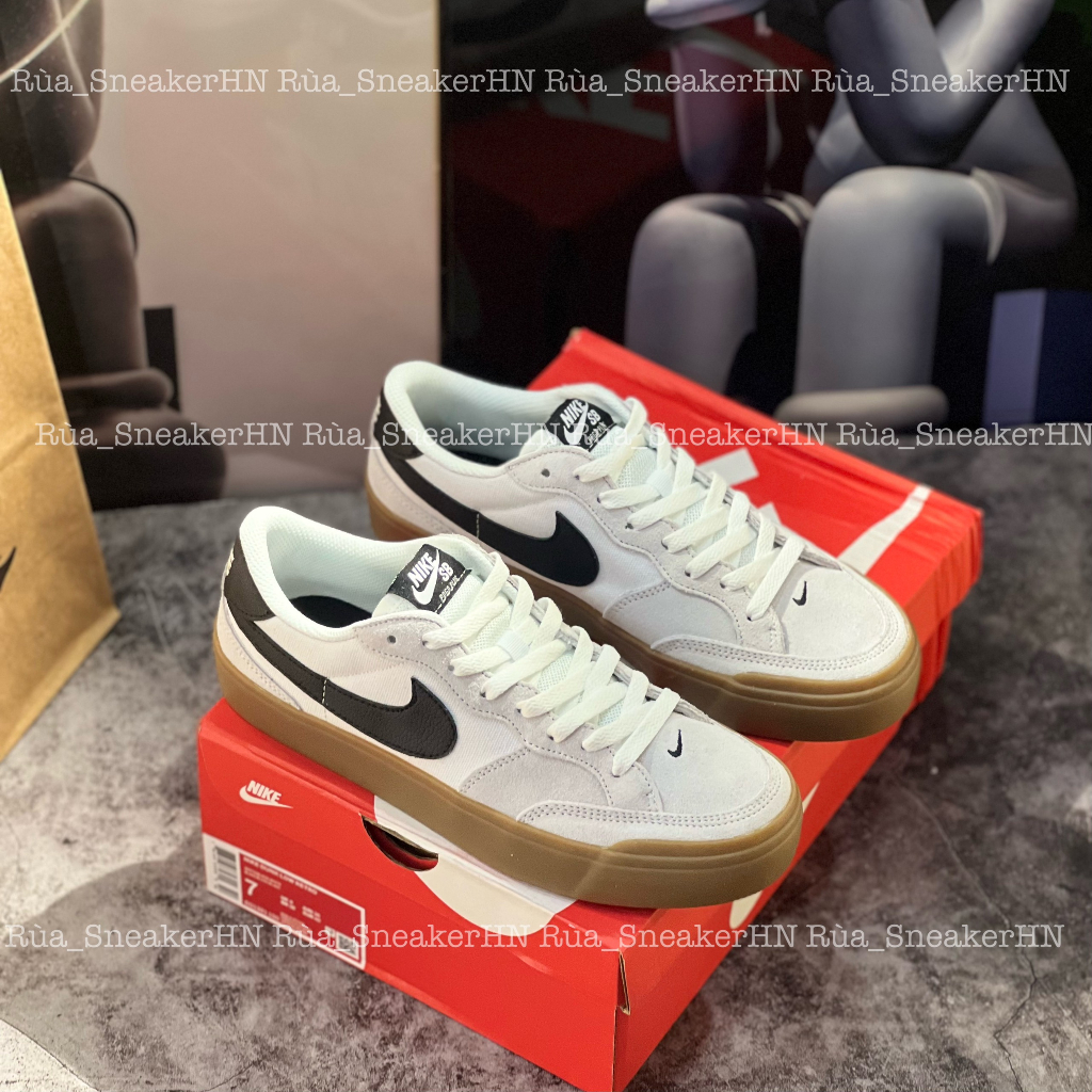 Giày Thể Thao Nikee Sb Pogo White Black Gum SB Đế Đục Xám Mới 2023