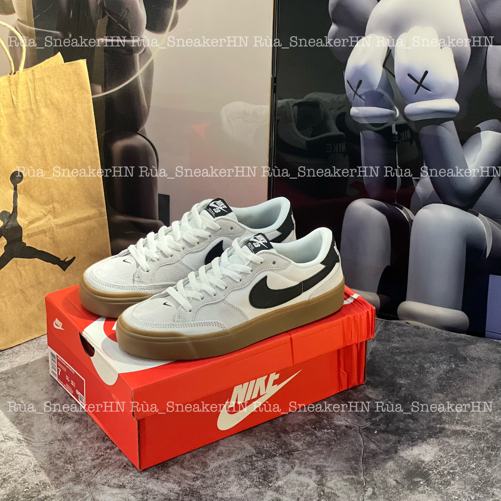 Giày Thể Thao Nikee Sb Pogo White Black Gum SB Đế Đục Xám Mới 2023