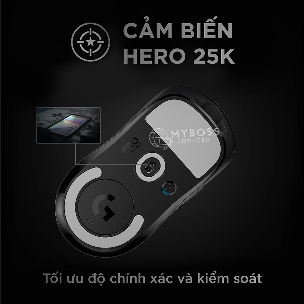 Chuột Gaming Esports Logitech Không Dây G Pro X Superlight - Siêu Nhẹ, 5 Nút Lập Trình, BH 24 Tháng Chính Hãng