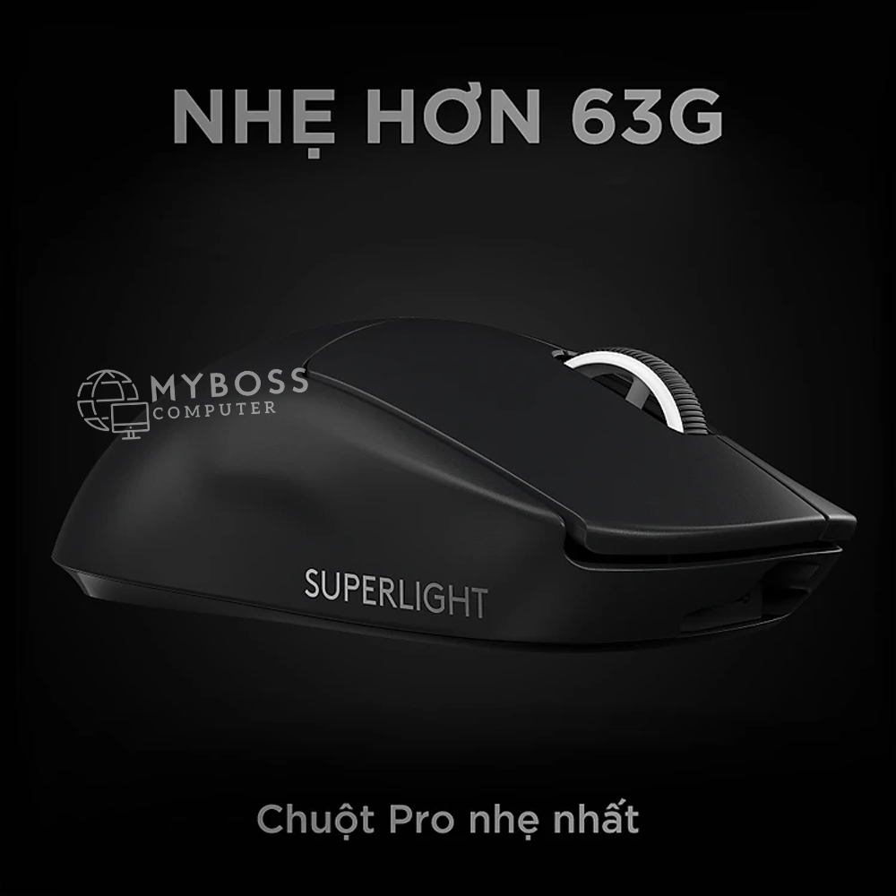 Chuột Gaming Esports Logitech Không Dây G Pro X Superlight - Siêu Nhẹ, 5 Nút Lập Trình, BH 24 Tháng Chính Hãng