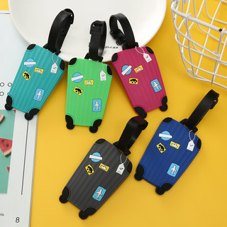Thẻ Hành Lý Thẻ Đeo Bảng Tên Dẻo Nhựa Cao Cấp Hình Vali Nhiều Màu Tiện Dụng Nametag Chống Thất Lạc Dành Cho Vali/ Balo