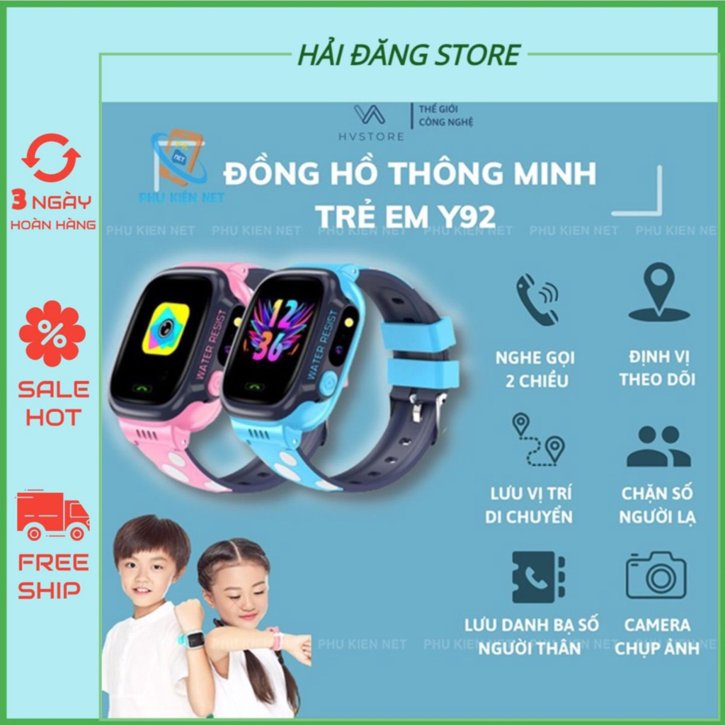 Đồng Hồ Thông Minh Trẻ Em Y92 Lắp Sim Định Vị Cảm Ứng Chống Nước Nghe Gọi 2 Chiều Có Tiếng Việt - HIGHTECH | BigBuy360 - bigbuy360.vn