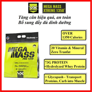 VitaXtrong Mega Mass 5,45Kg - Sữa tăng cân, công thức cho người gầy lâu năm, biếng ăn