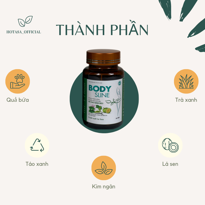 Viên giảm cân cấp tốc BODY SLINE giảm ngay 8-12kg sau 1 liệu trình nhanh an toàn hiệu quả hộp 30 viên