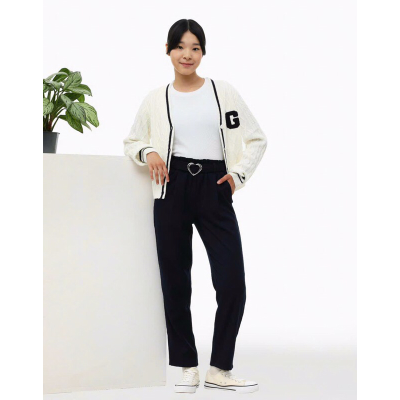 Quần Baggy Bé Gái GJ Chính Hãng Kèm Belt Chất Kaki Cotton Vải Dày Mịn,Siêu Mềm Mại 5-14 Tuổi. Mẹ<55kg ok