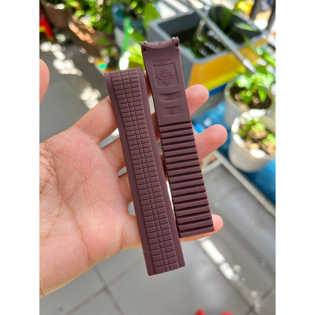 Dây silicon thay thế dành cho đồng hồ patek nam đầu cong 22mm