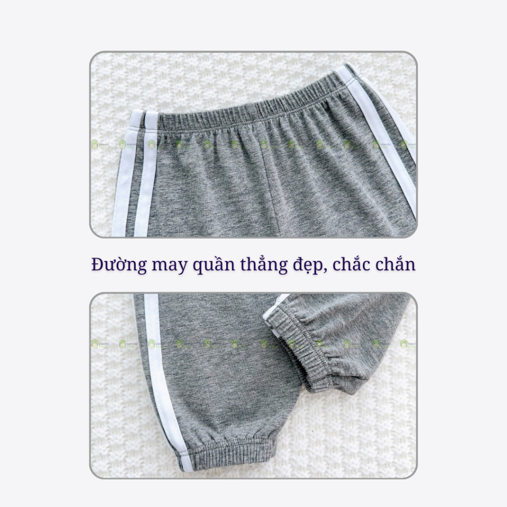 Quần Dài Cho Bé Trai, Bé Gái KIMCHIBABY Vải Cotton Dư Xịn Sọc Dọc, Quần Jogger Cho Bé Mặc Thu Đông CKQD302