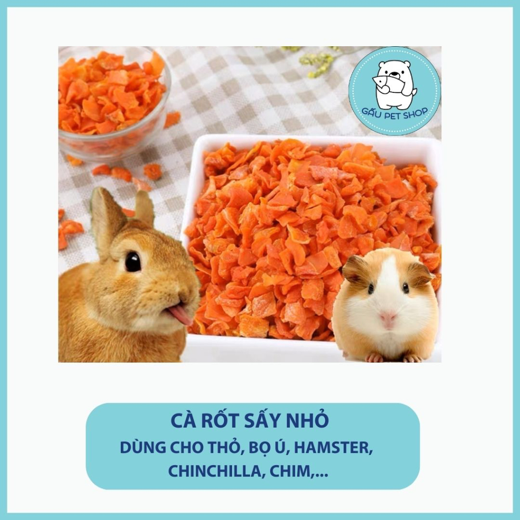 Cà rốt sấy cho Hamster, Thỏ, Bọ Ú, Chinchilla,… - Gau.petshop