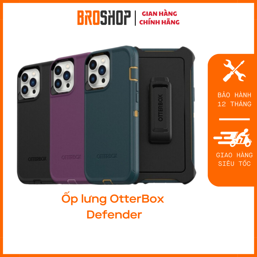 Ốp lưng OtterBox Defender iPhone 13 Series, iPhone 14 Series, iPhone 12 Pro Max - BroShop