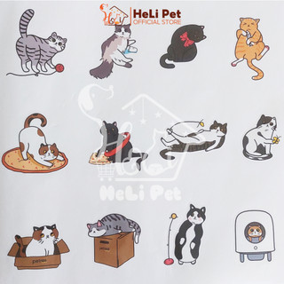  Sticker Dùng Trang Trí Máy Vệ Sinh Cho Mèo Petree