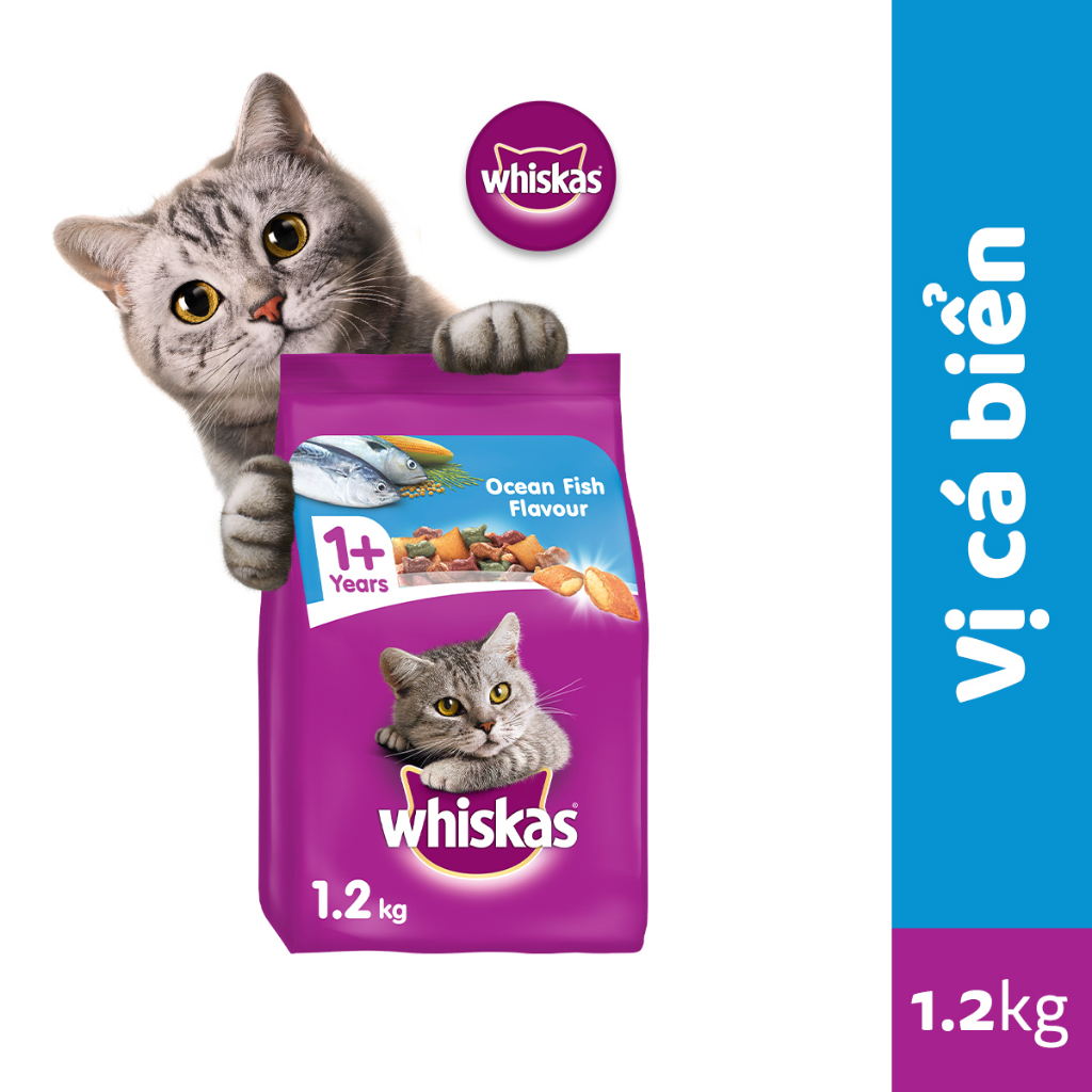 Thức ăn mèo Whiskas vị cá 1.2kg