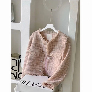 Áo Khoác Dạ Tweed Thiết Kế Mới màu hồng