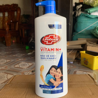 Sữa tắm Lifebuoy công thức Vitamin+ sữa dưỡng ẩm 800g( mầu xanh )