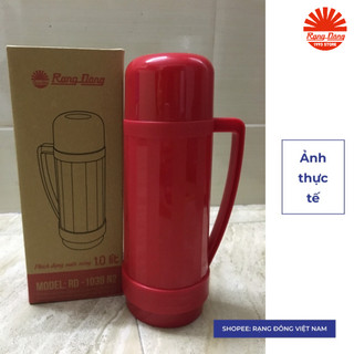 Phích nước mini Rạng Đông 1 lit giữ nhiệt cao cấp, bình giữ nhiệt cầm tay cá nhân đựng nước nóng, Model: RD 1038