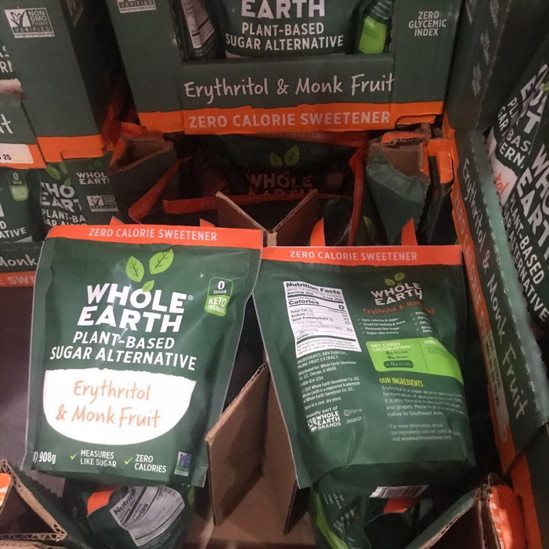 Đường la hán quả ăn kiêng Whole Earth 908g Erythritol & Monk Fruit