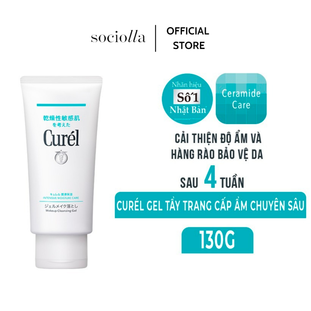 Gel Tẩy Trang Cấp Ẩm Chuyên Sâu Curél Cleansing Gel 130g