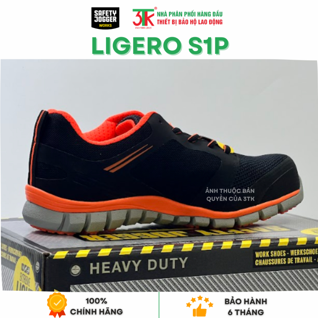 Giày bảo hộ siêu nhẹ Safety Jogger Ligero S1p kiểu dáng thể thao